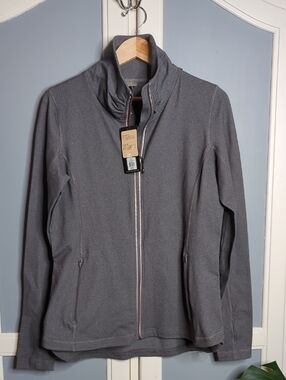 NWT CALIA Effortless Cozy Jacket Gray Full Zip Athletic Jacket Large